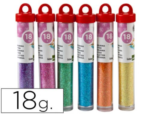 Purpurina liderpapel fantasia cores metalicas pastel frasco de 18 gr , Liderpapel , 58288 , 8423473582880